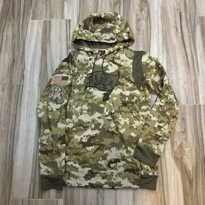 Nike Tampa Bay Buccaneers Hoodie Mens Camo NFL Football Salute Service to Casual